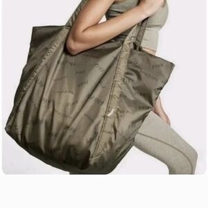 PINK Victoria's Secret Olive Nylon Logo Tote